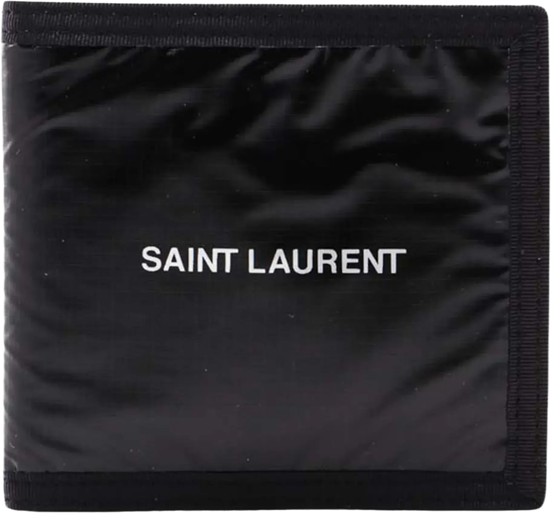 Saint Laurent Nuxx Nylon Logo Print Wallet Black